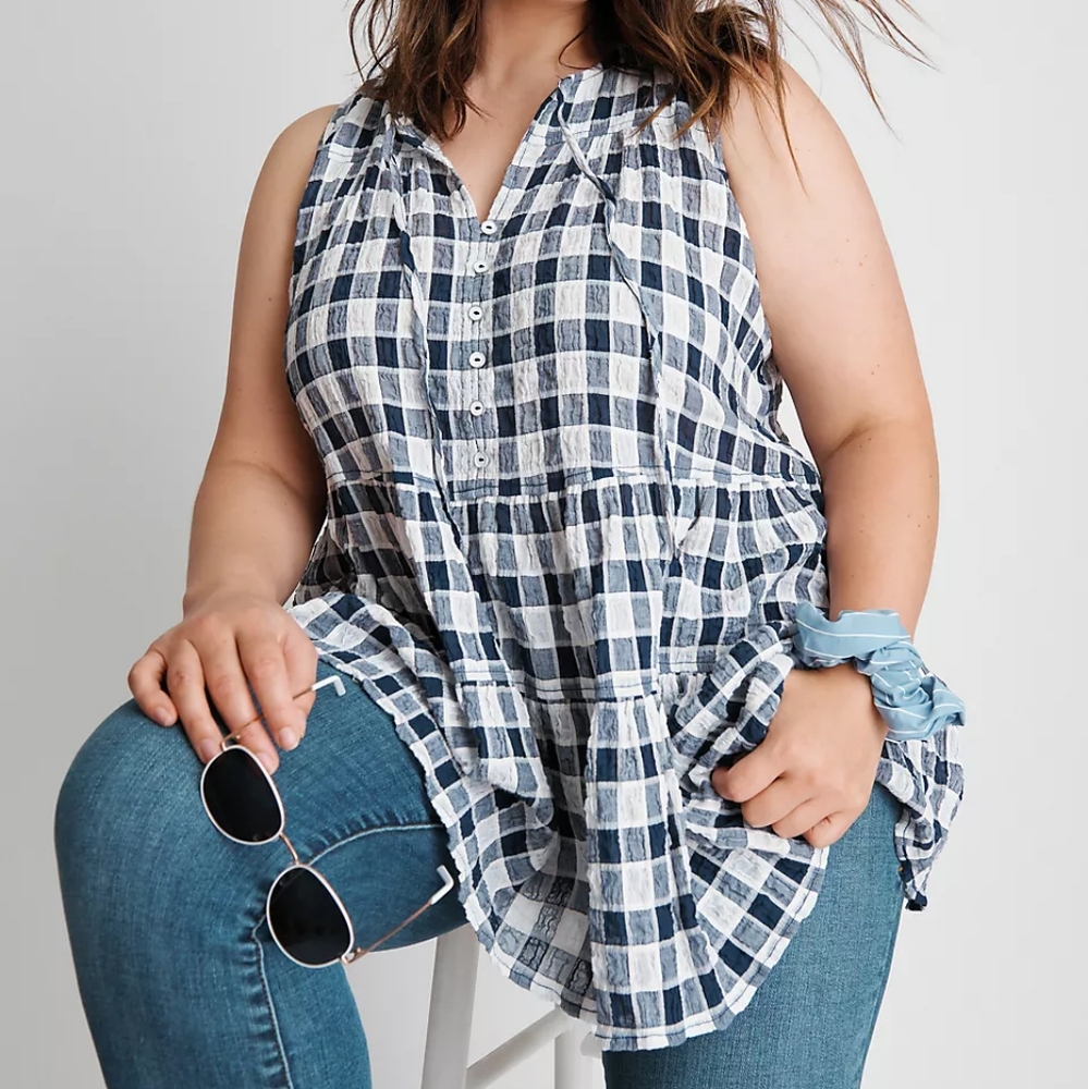 Pilcro Neve Tiered Blouse